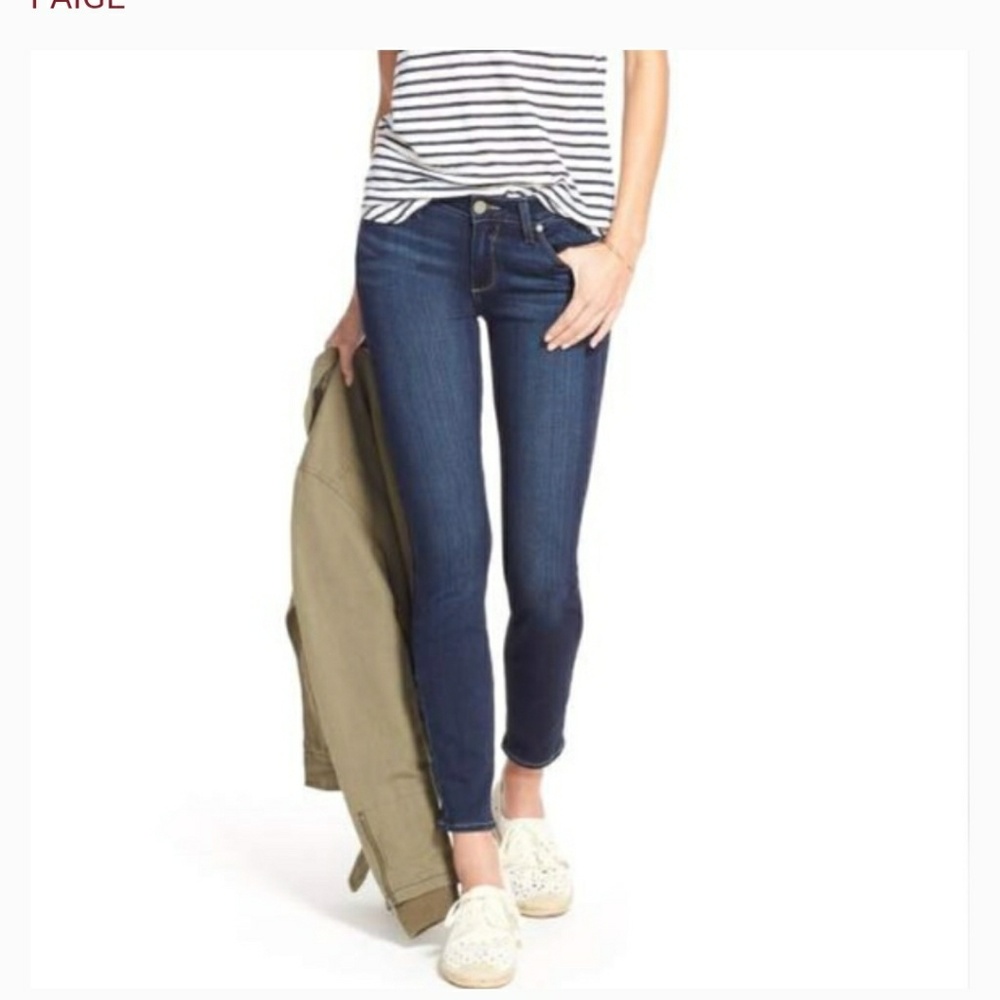 Paige jeans skyline straight cut off frayed